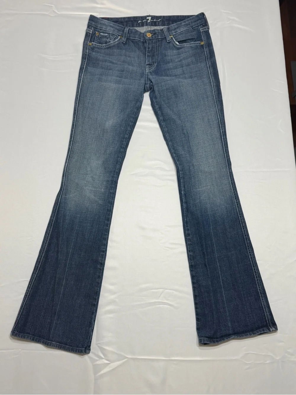 7 For All Mankind “A” Pocket Women’s Blue Flare Jeans